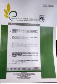 Image of Jurnal Gizi Klinik Indonesia  = The Indonesian Juornal of Clinical Nutrition (IJCN) . Vol. 16 No. 01. January 2019