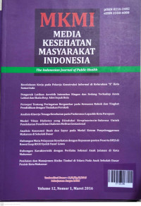 Image of MKMI (Media Kesehatan Masyarakat Indonesia) Vol.12, No.1. Maret 2016