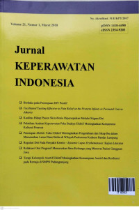 Image of Jurnal Keperawatan Indonesia, vol 21, nomor.1 Tahun 2018