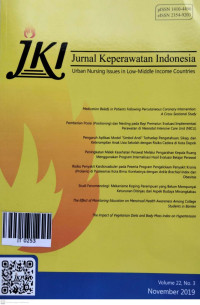 Image of JKI Jurnal Keperawatan Indonesia. Vol.22, No.3. November 2019