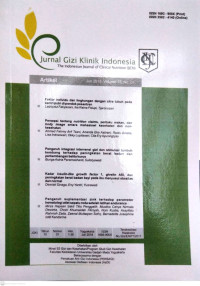 Image of Jurnal Gizi Klinik Indonesia  = The Indonesian Juornal of Clinical Nutrition (IJCN) . Vol. 15 No. 01. Juli 2018