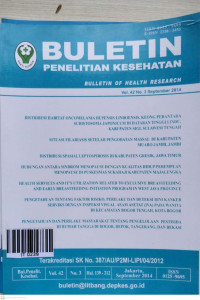 Image of Buletin Penelitian Kesehatan Vol. 42, No.3. September 2014