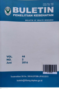 Image of Buletin Penelitian Kesehatan Vol. 44, No.2. Juni 2016