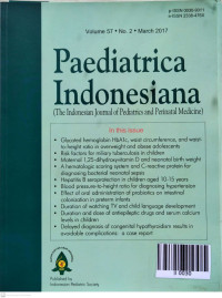 Image of Paediatrica Indonesiana (The Indonesian Journal of Pediatrics and Perinatal Medicine) Vol.57, No. 2. March 2017