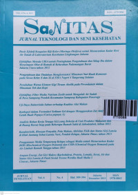 Image of Sanitas Jurnal Teknologi dan Seni Kesehatan. Vol.6, No.4. Desember 2013