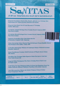 Image of Sanitas Jurnal Teknologi dan Seni Kesehatan. Vol.5, No.2. Desember 2011