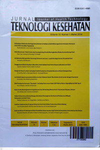 Image of Jurnal Teknologi Kesehatan ( Journal of Health Technology) Vol.10, No.1. Maret 2014