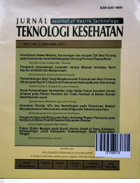 Image of Jurnal Teknologi Kesehatan ( Journal of Health Technology) Vol.7, No.2. September 2011