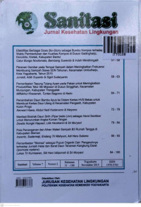 Image of Sanitasi Jurnal Kesehatan Lingkungan Vol.7, No.2. November 2015