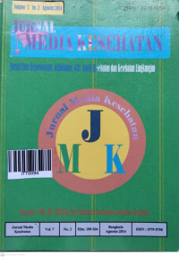 Image of Jurnal Media Kesehatan. Vol.7, No.2. Agustus 2014