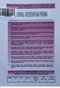 Image of Jurnal Kesehatan Prima.  VOl.12, No.2. Agustus 2018