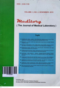 Image of Meditory (The Journal of Medical Laboratory) Vol.3, No.2. Desember 2015