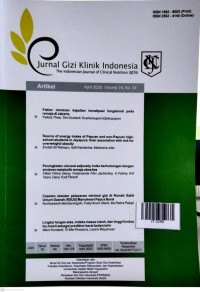 Image of Jurnal Gizi Klinik Indonesia  = The Indonesian Juornal of Clinical Nutrition (IJCN) . Vol. 16 No. 04. April 2020