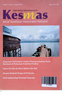 Image of Kesmas (Jurnal Kesehatan Masyarakat Nasional) Vol.7, No.3. Oktober 2012