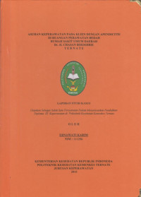 Image of Asuhan keperawatan pada klien dengan apendesitis di ruang Perawatan Bewdah RSUD dr. Chasan Boesoirie Ternate.