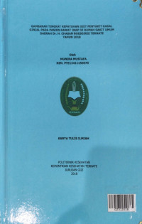 Image of GAMBARAN TINGKAT KEPATUHAN DIET PENYAKIT GAGAL GINJAL PADA PASIEN RAWAT INAP DI RUMAH SAKIT UMUM DAERAH DR.H.CHASAN BOESOIRIE TERNATE