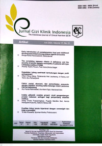 Image of Jurnal Gizi Klinik Indonesia  = The Indonesian Juornal of Clinical Nutrition (IJCN) . Vol. 17 No. 01. Juli 2020