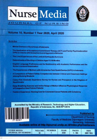 Image of Nurse Media : Journal Of Nursing. Vol.10, No.1. April 2020