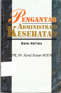 Image of Pengantar Administrasi kesehatan